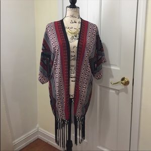 Kimono with fringe